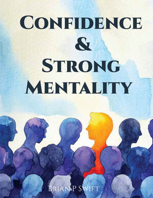 confidence & strong mentality cover with multi color silhouette heads